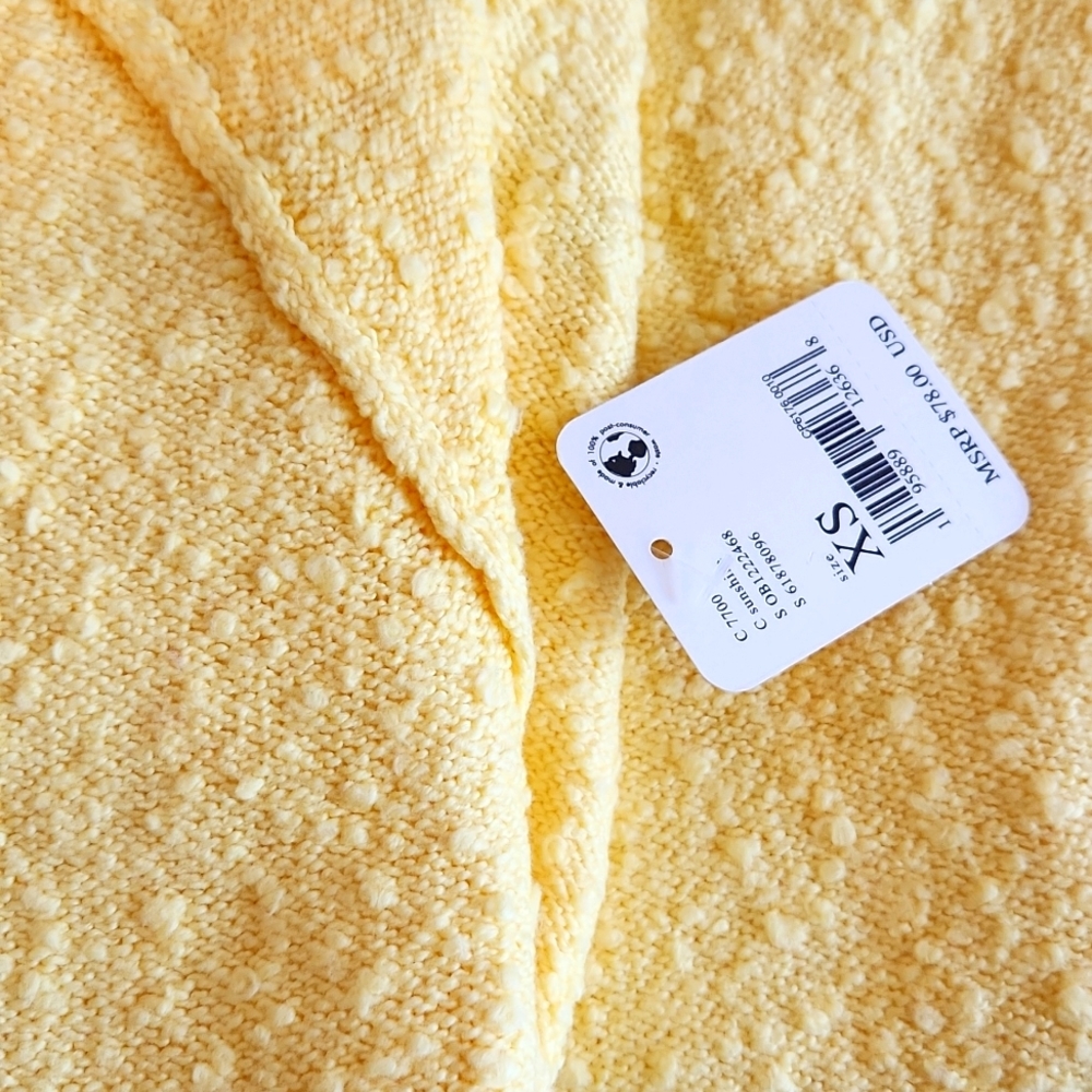 Free People 'Found My Friend' Textured Pullover Sweater, Sunshine - Picture 3 of 3
